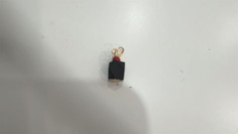 14K Yellow Gold Azabache Pendant / TPD4AZ