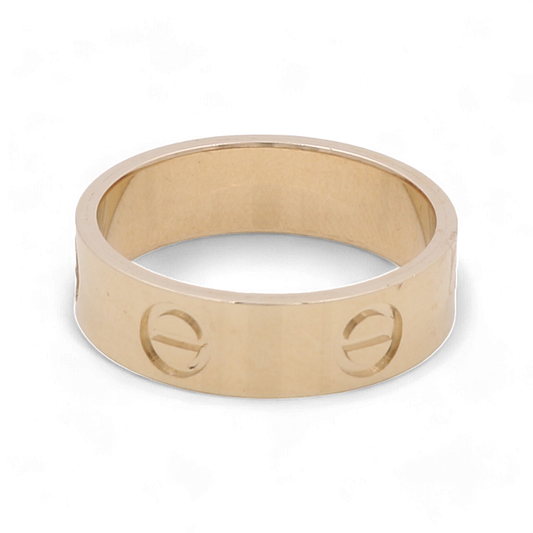 10K Yellow Gold Solid CT Women's Ring / Size: 8 / 5MM / Weight: 4.9GR / DQWR0CT