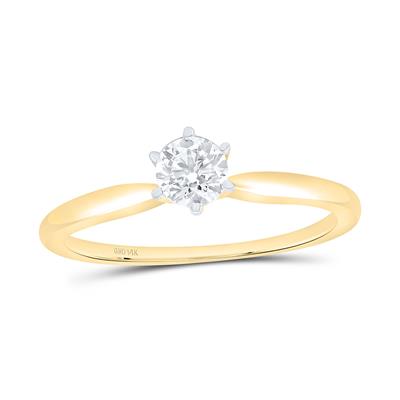 14K Yellow Gold Women's Engagement Ring / Size: 7
