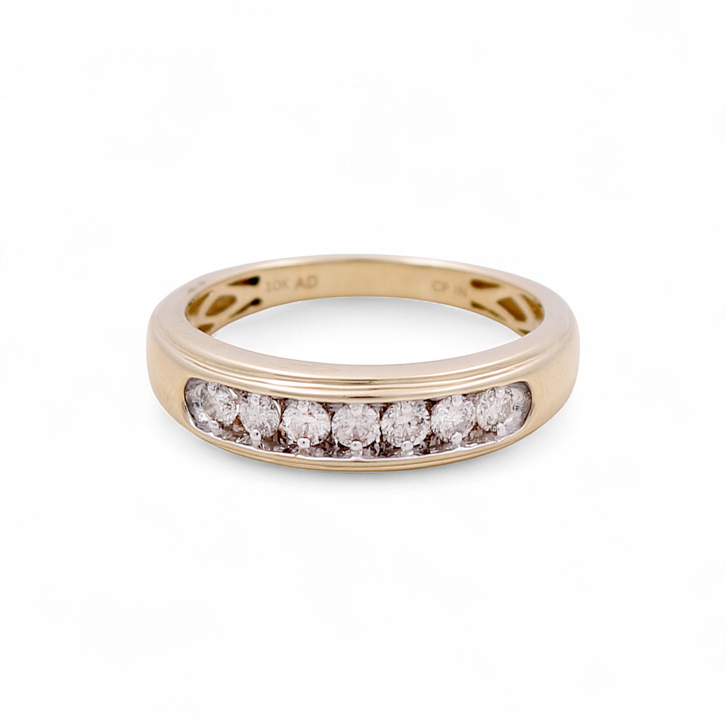 10K Yellow Gold Men's Diamond Wedding Band / Stone: 0.50Ct Dia / Size: 10 / 74149Y