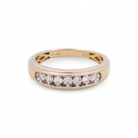 10K Yellow Gold Men's Diamond Wedding Band / Stone: 0.50Ct Dia / Size: 10 / 74149Y