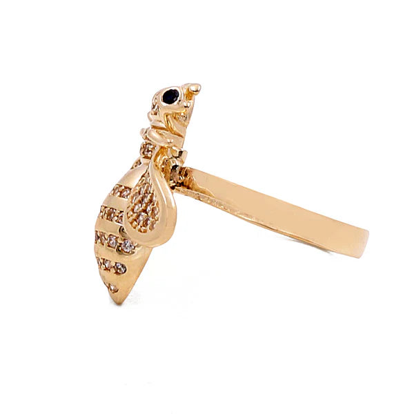 14k Bee Women Ring with Cz /  Weight 4.4 GR