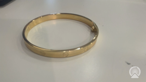 10K Yellow Gold Semisolid Fashion CT Women’s Bangle Bracelet / 6MM 6.75" / Weight: 6.7 GR / DQBB0CT-2
