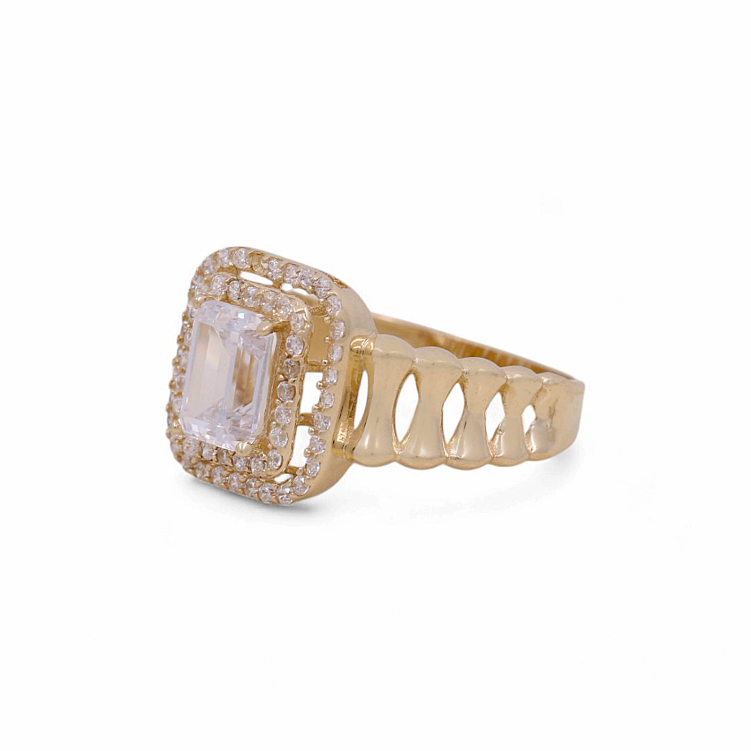 10K Yellow Gold Fashion Women's Ring / CZ / Size: 7 / Weight: 2.2 GR / DPWR0FS-1