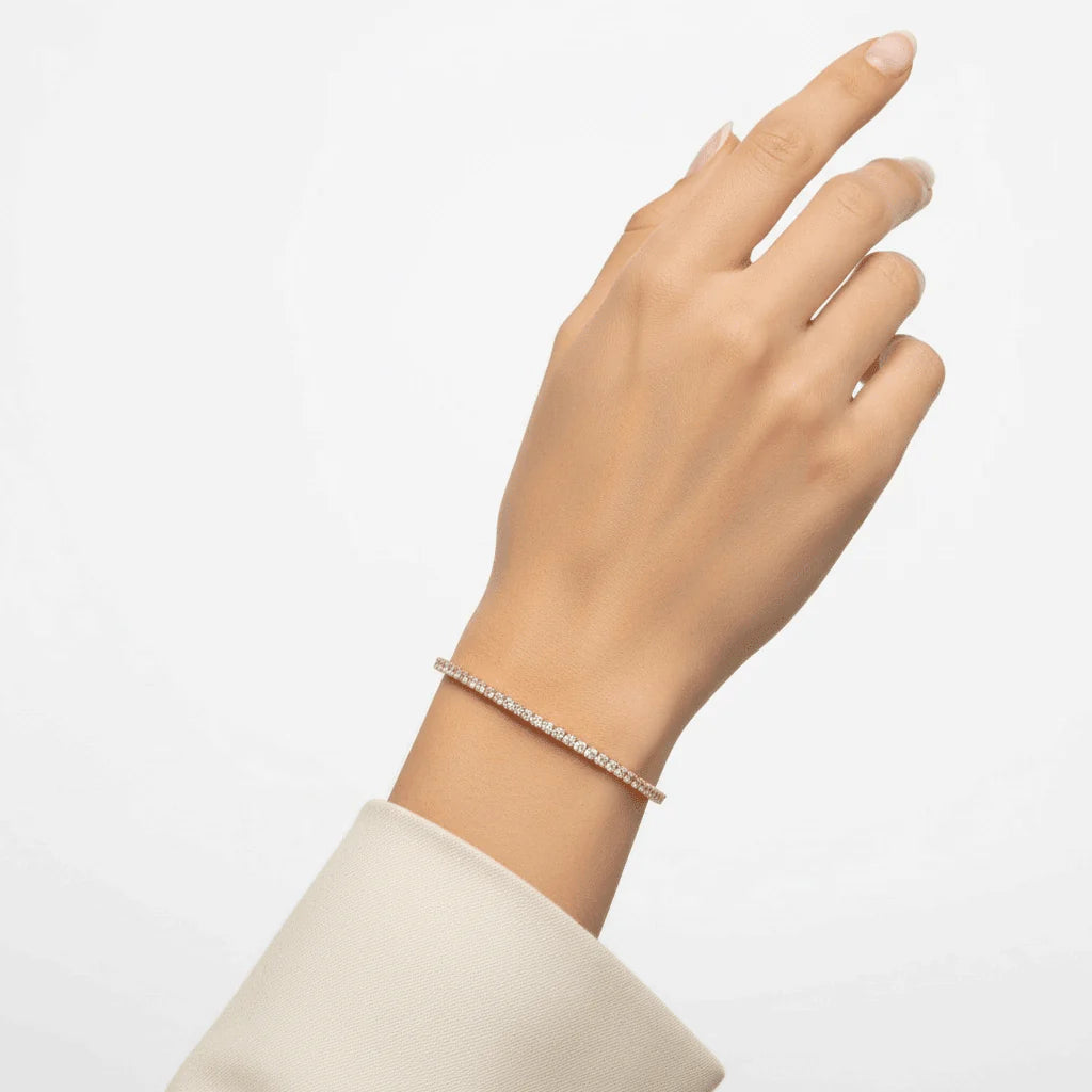 10K Yellow Gold Semisolid Tennis Women’s Bangle Bracelet with Cz / Weight: 9.4 GR
