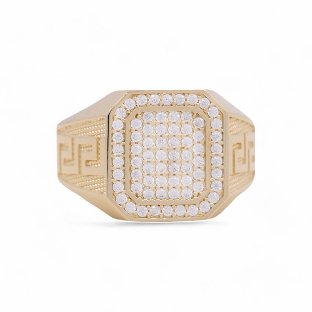 10K Yellow Gold Men’s Fashion Ring / CZ / Size 10.5 / Weight: 5.9 GR / COMR0FS-3