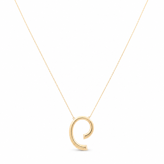 14K Yellow Gold Fashion Necklace With Pendant / Weight: 5.1 GR / Size: 18"