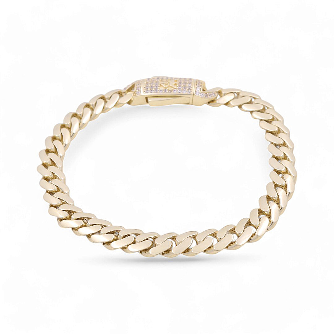 10K Yellow Gold Monaco Bracelets / 10K C / Cz / Size 9mm 7.5" / Weight 13.2 GR /  COWB0MON9-7.5"