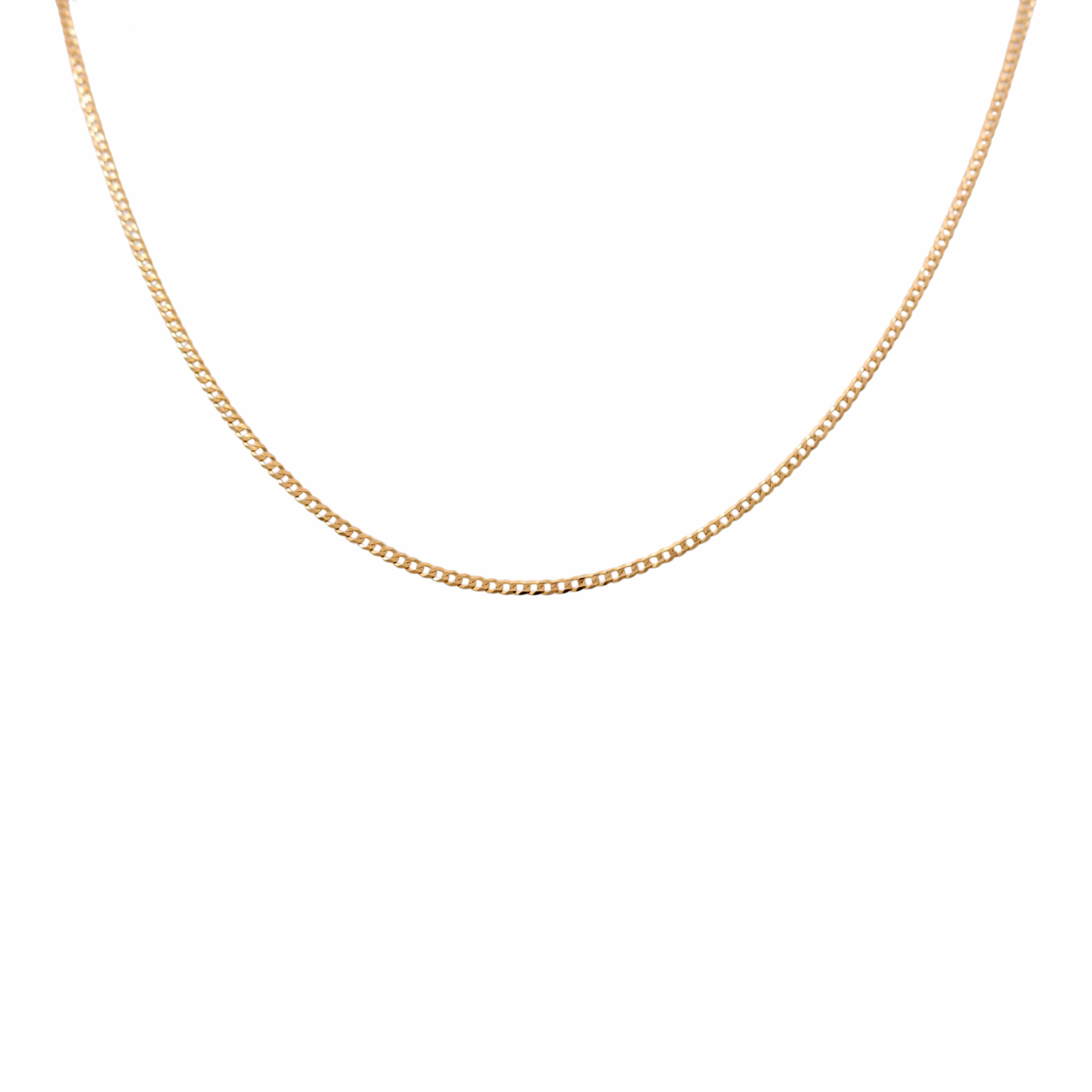 14K Yellow Gold Baby Curb Chain / Size: 2mm 16" / Weight: 2.8 GR  / CSCH4CB2-16