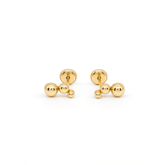 14K Yellow Gold Fashion Stud Earrings / 6-556001P