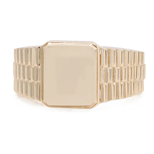 10K Yellow Gold Fashion Men's Shape Ring / Size: 12 / Weight: 3.4gr / DQMR0FS-8