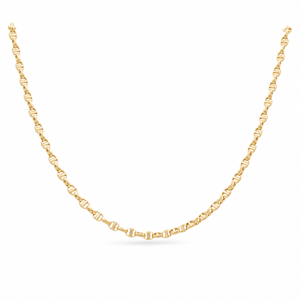 14K Yellow Gold Women's Italian Link Necklace / Size: 17" / Weight: 6.7 GR / 711-21150