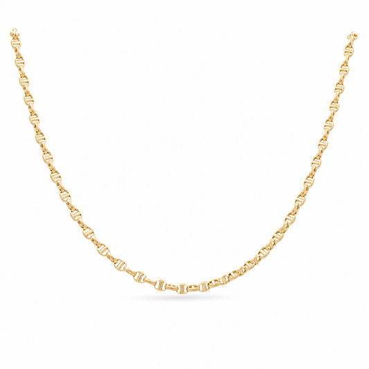 14K Yellow Gold Women's Italian Link Necklace / Size: 17" / Weight: 6.7 GR / 711-21150