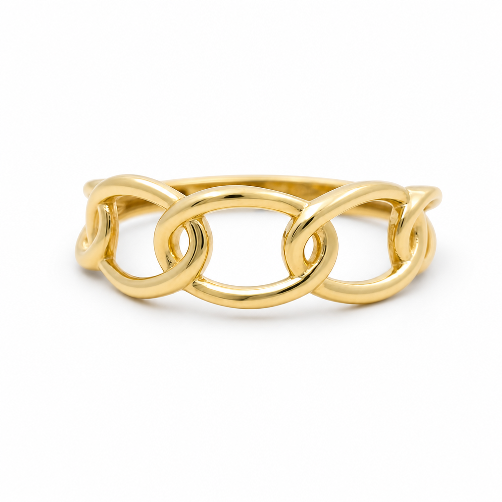 10K Yellow Gold Fashion Women's Ring / Size: 8.5 / Weight: 1.5 GR