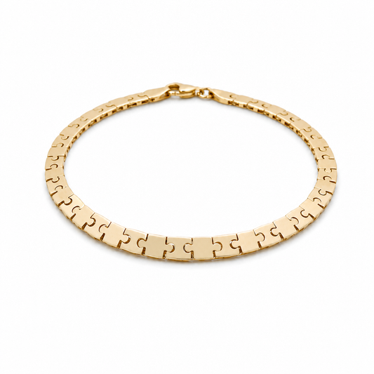 14K Yellow Gold Fashion Women's Bracelet / Size: 7.5" / Weight: 6.1 GR