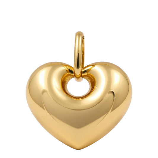 14K Yellow Gold Plain Heart Pendant / Size: 16MM / Weight: 1.6 GR / CUPD4PLHR