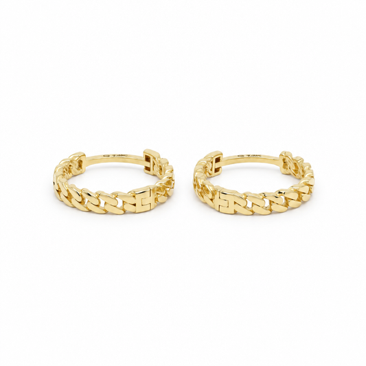 14K Yellow Gold Fashion Small Women's Hoops Earrings / Size: 3mmx14mm / Weight: 2.2 GR / DQEH4FS3X14