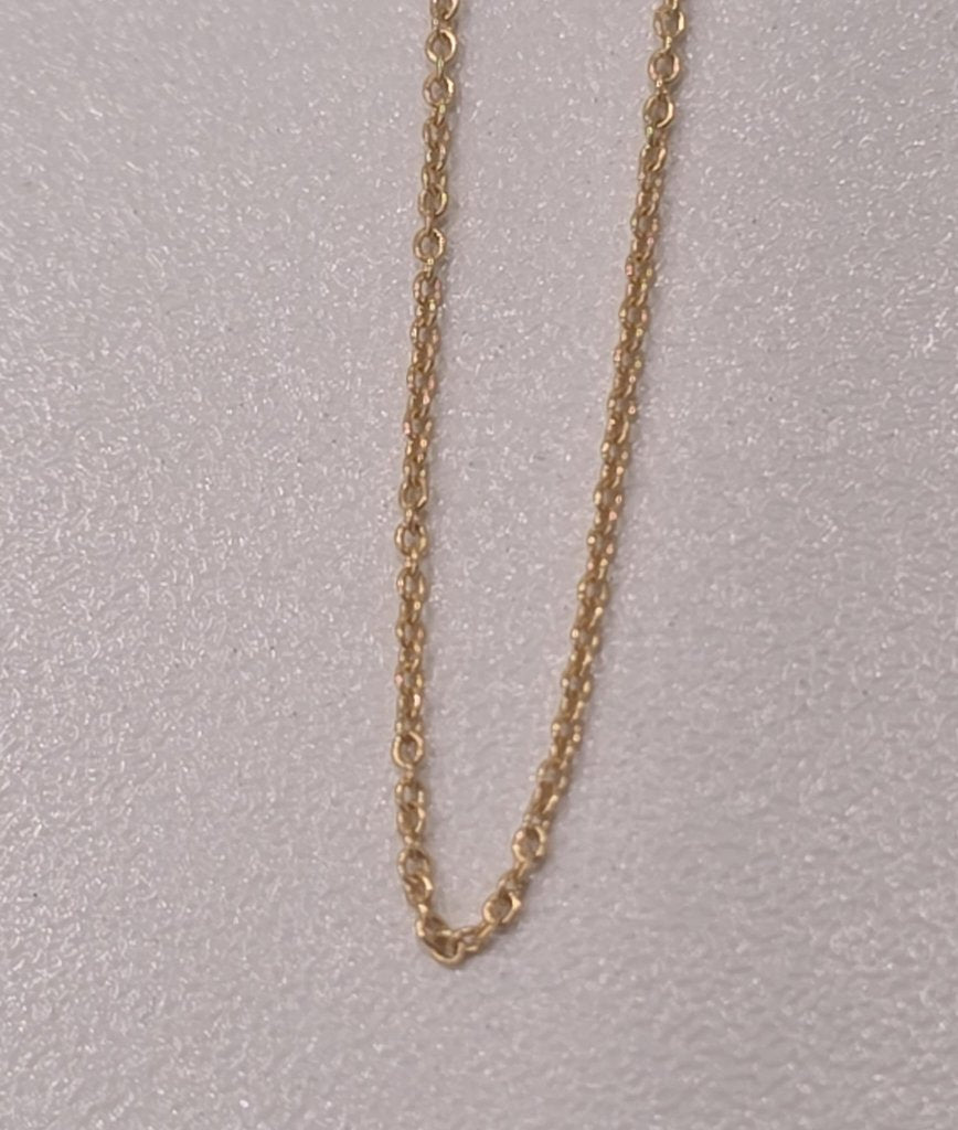 14K LC Yellow Gold Open Link hain / Size: 1mm 16" / Weight: 1.2gr / LCCH4FOL1-16