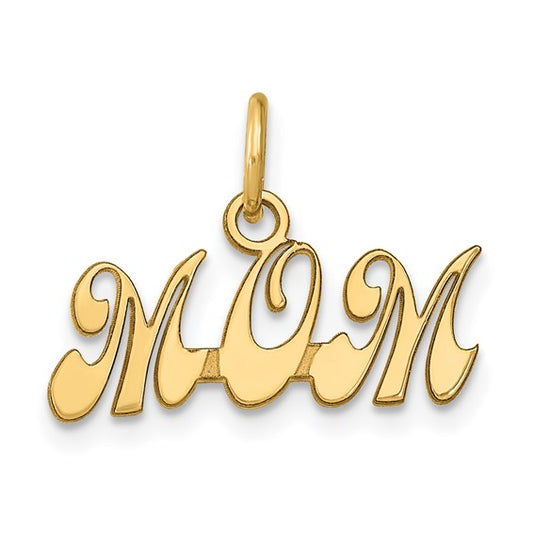 14K Yellow Gold Mom Pendant / Weight: 1GR / K2632