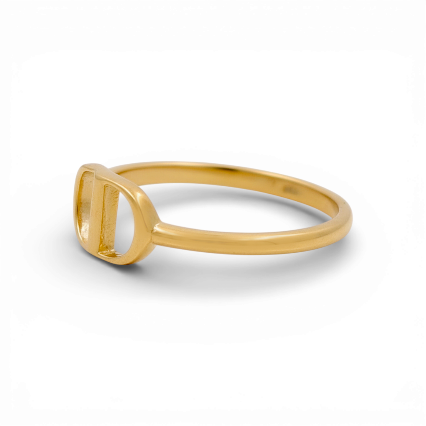 14K Yellow Gold CD Women's Ring / Size: 7.5 / Weight: 1.4 GR / P55R-87