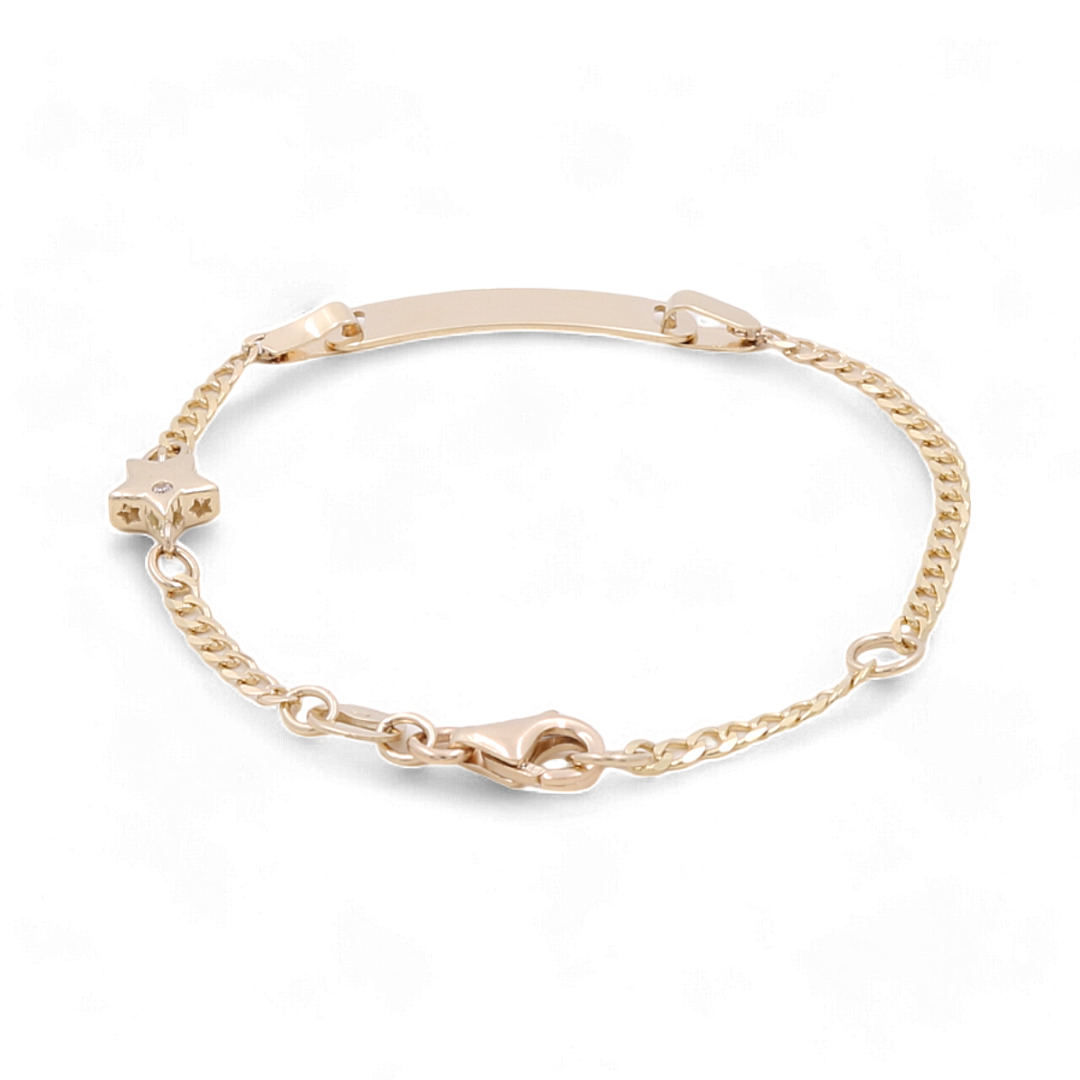 14K Yellow Gold Kids Bracelet / Size: 5.5” / Weight: 2.1 GR / CSBB4ST