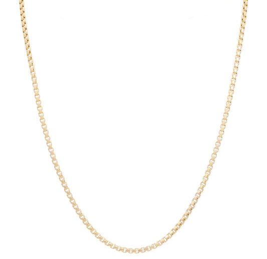 14K Yellow Gold Italian Box Link Chain / Size: 3mm 19.5” / Weight: 12.7 GR / 604.60150-19.5