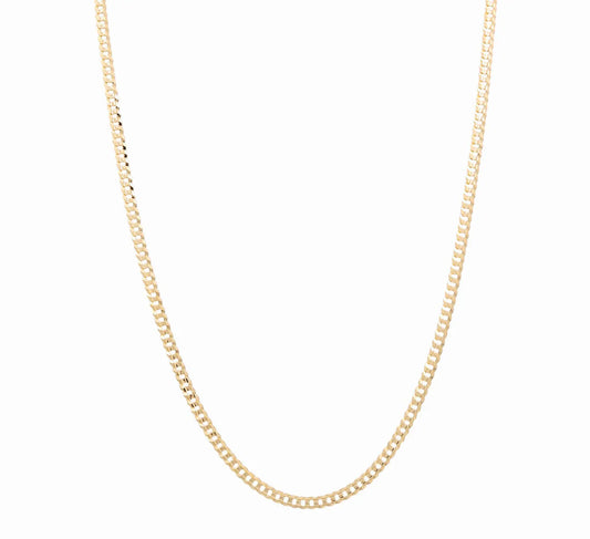 14K Yellow Gold Flat Curb Chain / Size: 5mm 20" / Weight: 14.3 GR / FCCSCH4CB5-20