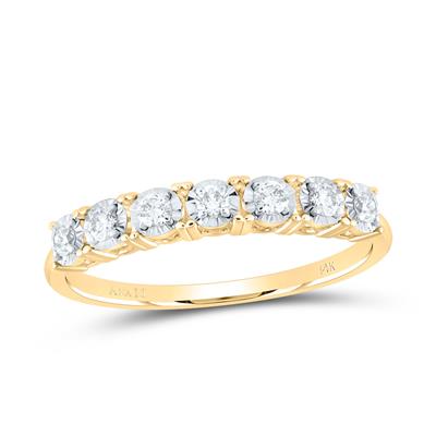14K Dia Yellow Gold Diamond Woman's Wedding Band / Size: sz7 / Stone:  1/3CTW / 189432