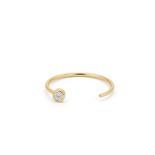 14K Yellow Gold Fashion Nose Hoop Piercing / 6-387901KS