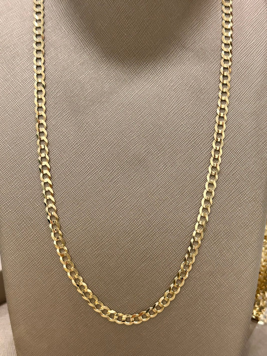 10K Yellow Gold Curb Chain / Size: 5.7mm 22" / Weight: 16.4GR / CCCH0CB5.7-22