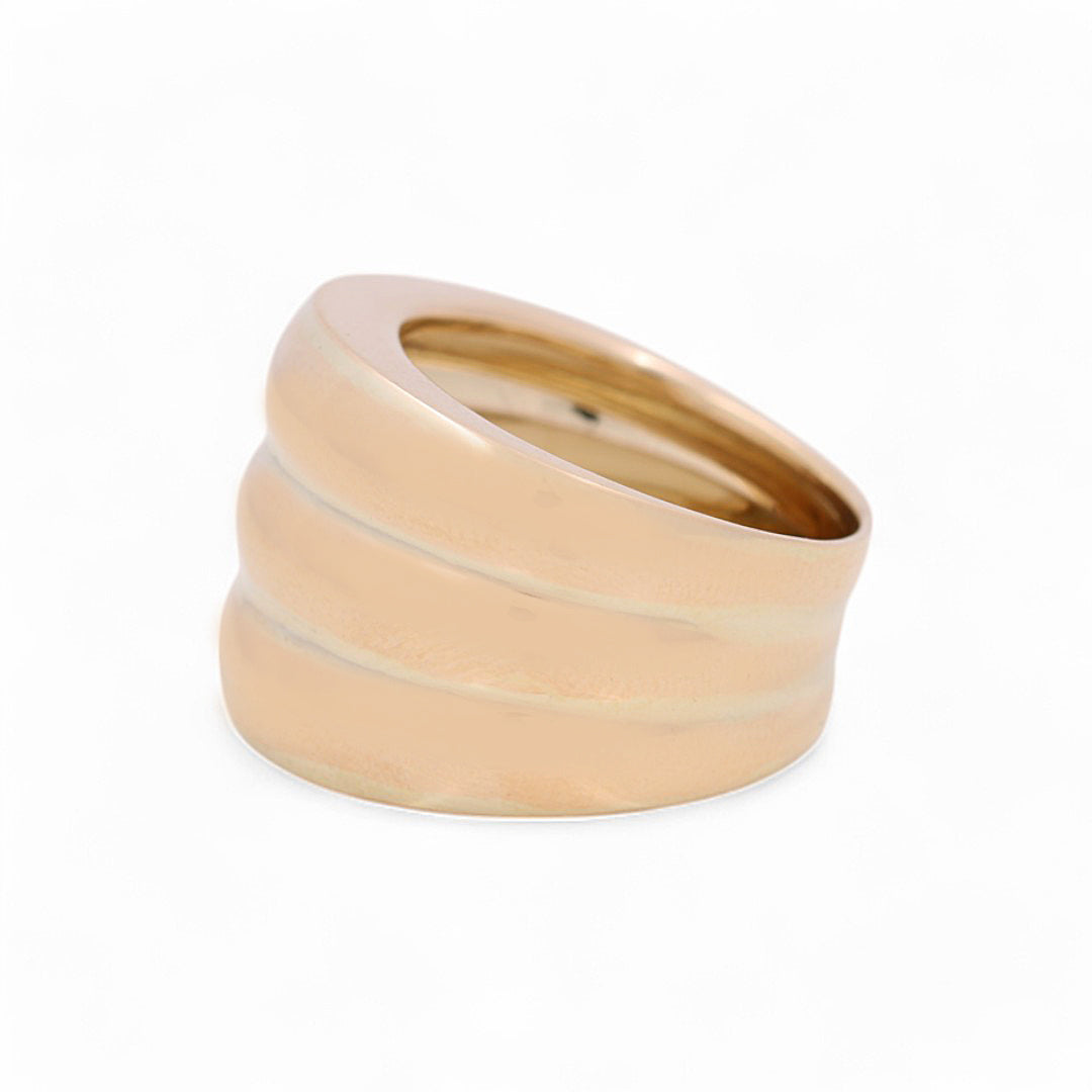 Anillo de moda para mujer de oro de 14 quilates / Tamaño: 6,5 / Peso: 4,1 gr / CCWR4FS-11