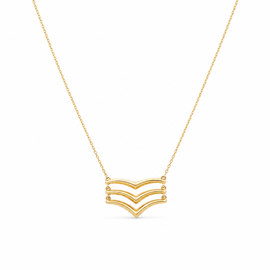 14K Yellow Gold Fashion Necklace With Pendant / Size: 18" / Weight: 4.7 GR