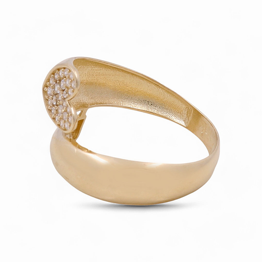 14K Yellow Gold Women’s Heart Ring / CZ / Weight: 2.5 GR / COWR4HR-21