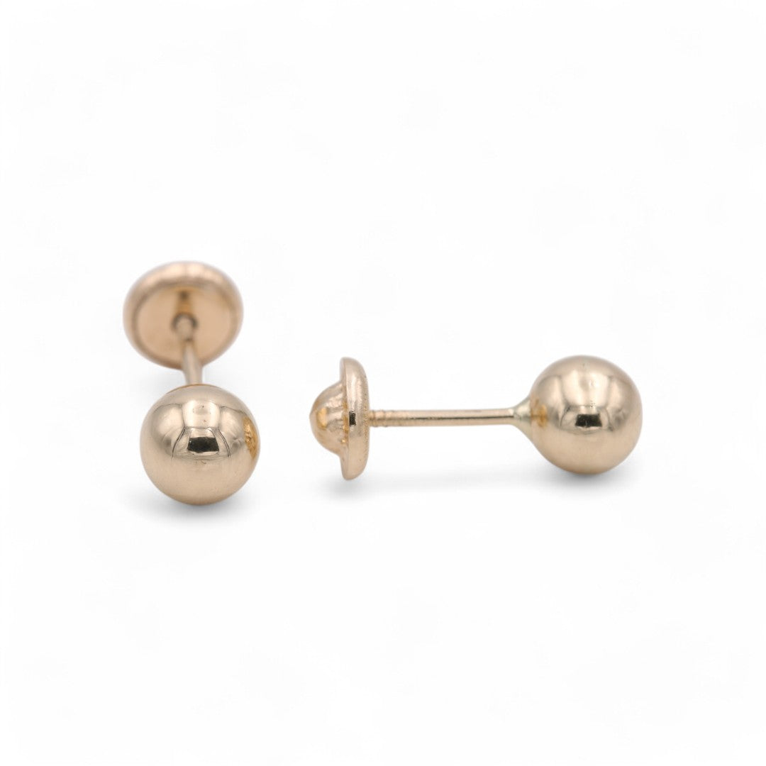 14k Yellow Gold Dormilon Stud Earrings / 6-B-5