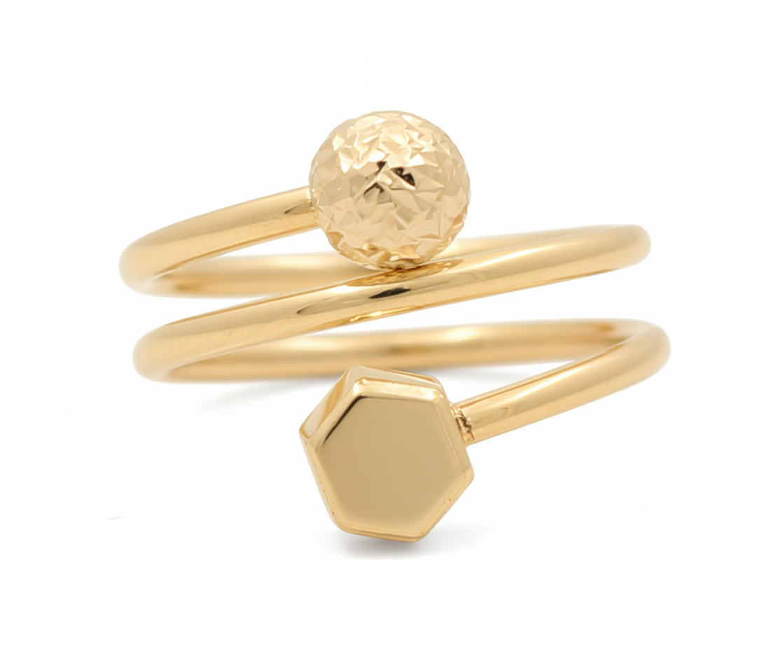 14K Yellow Gold Fashion Women's Ring / Size: 7.5 / Weight: 2.4 GR / P31R-110