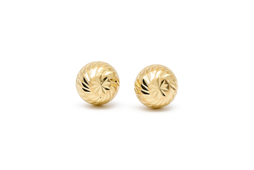 14K Yellow Gold Fashion Stud Earrings / 6-MBT-8