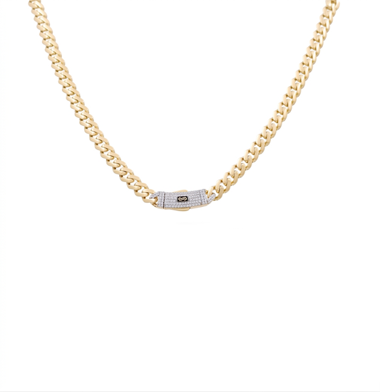 10K Yellow Gold Semisolid Monaco Chain / Size: 6mm 16" / Weight: 12.4 GR / CSCH0MON6-16
