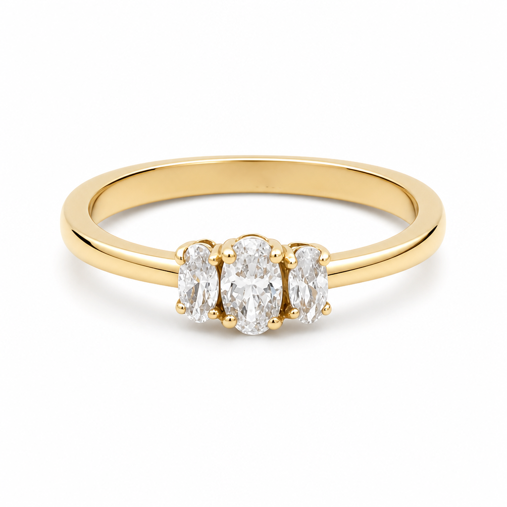 14k Yellow Gold Women's Engagement Ring / Weight: 2 GR
