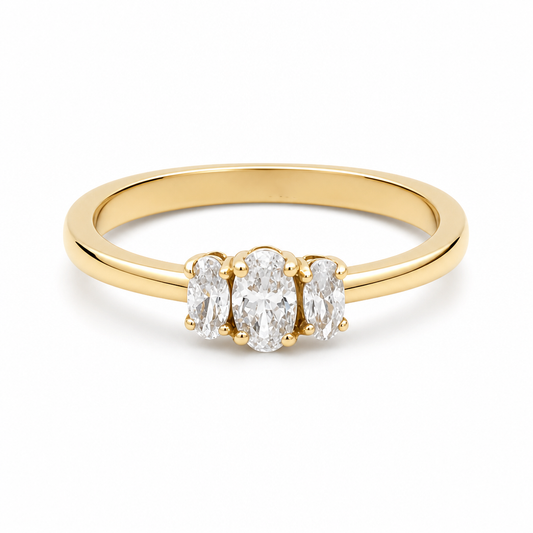 14k Yellow Gold Women's Engagement Ring / Weight: 2 GR