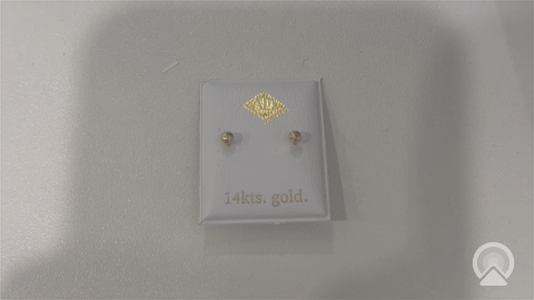 14K Yellow Gold Fashion Earring Stud / 6-MBT-3