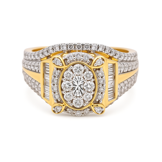 10K Yellow Gold Diamond Women's Engagement Ring / Stone: 1.00CT / Size: 7 / 352772Y