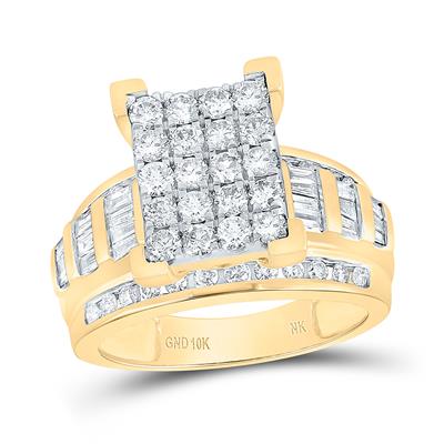 10k Yellow Gold Diamond NK Fashion Ring / Size: 7 / 161892