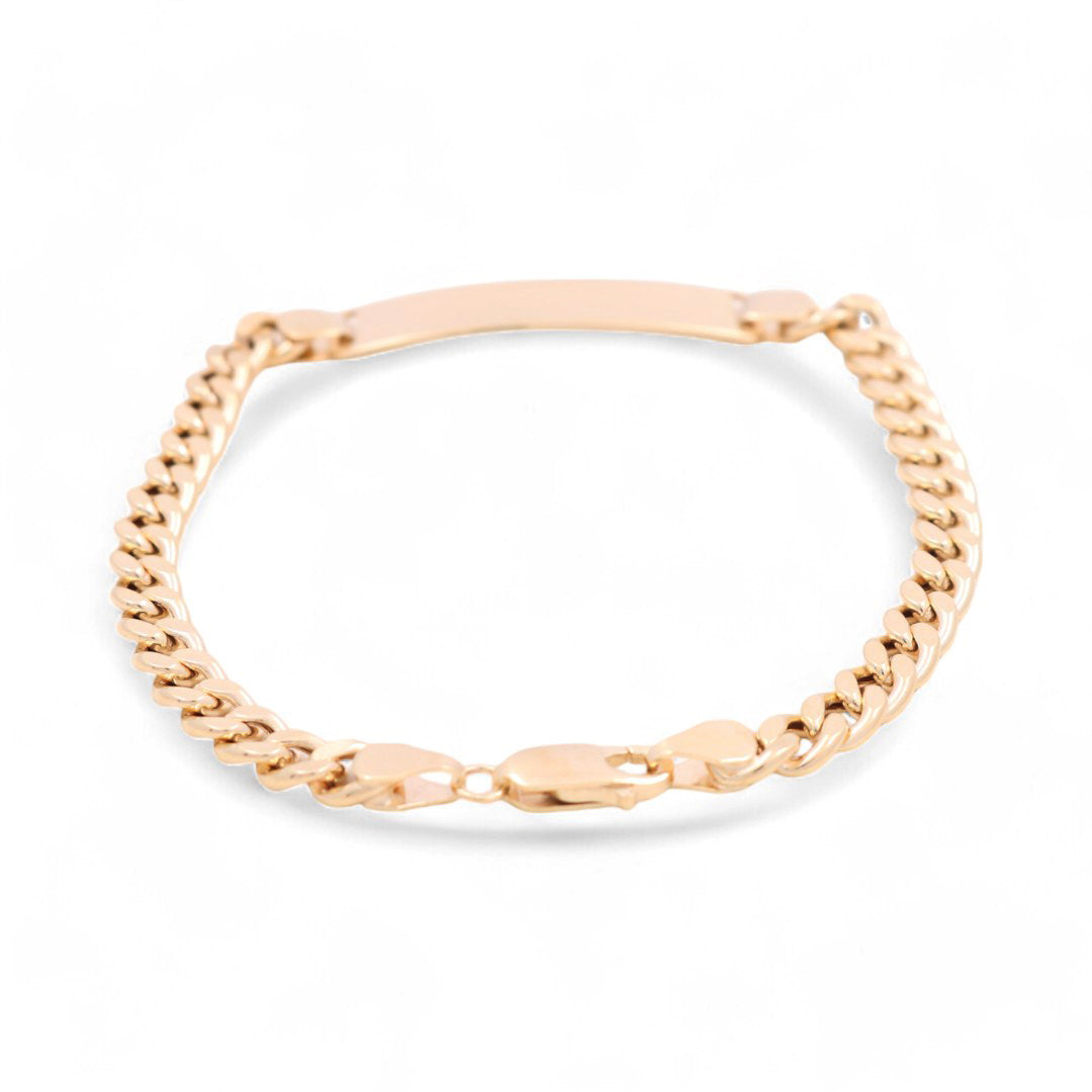 14K Yellow Gold Women's ID Bracelet / Size: 5mm 7.5" / Weight: 6.7 GR / 034-52595