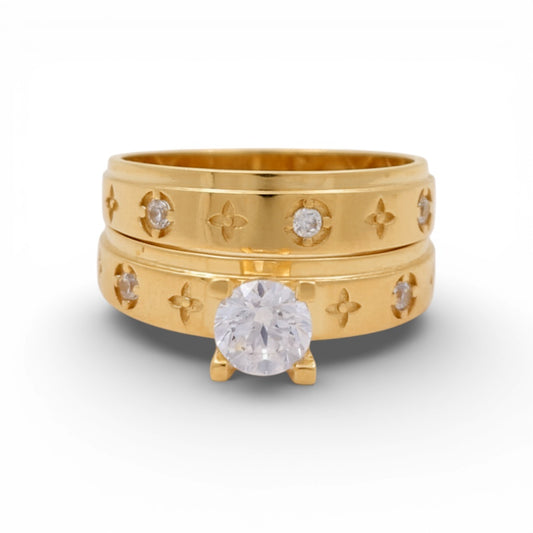 10K Yellow Gold Women’s Bridal Set / Stone: Cz / Size: 7.5 / Weight: 3.1 GR / CQWR0BSLV