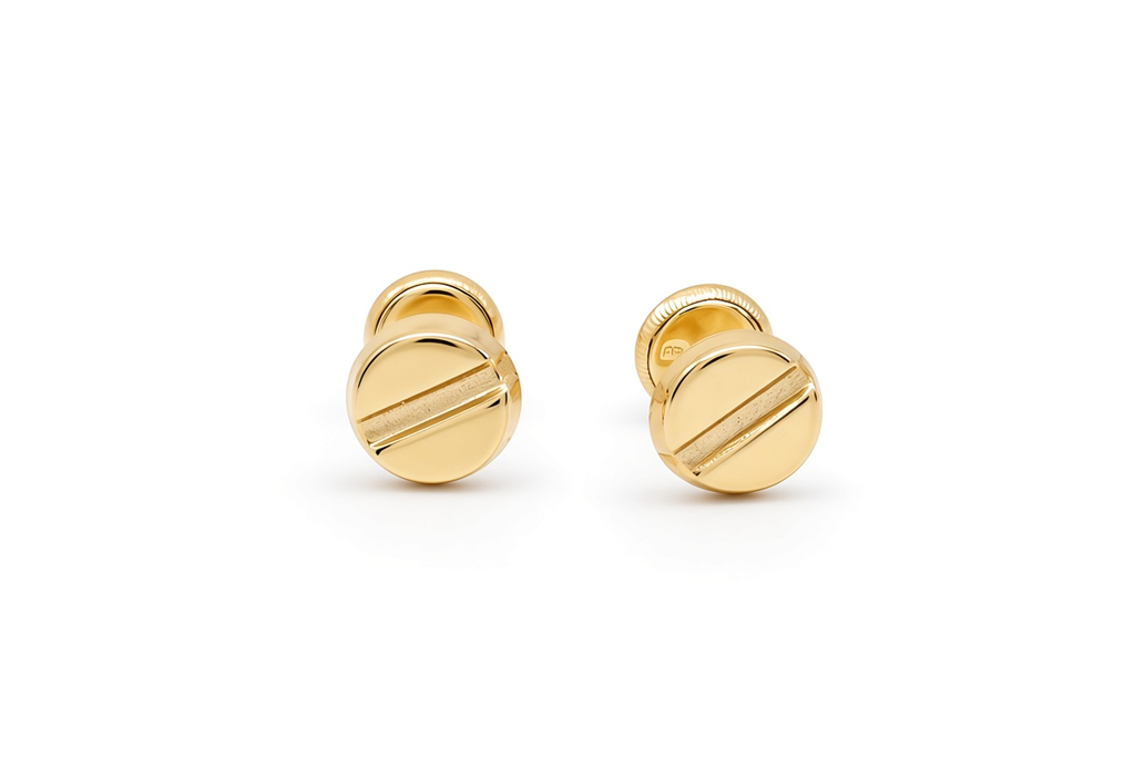 14K Yellow Gold Fashion Stud Earrings / 6-639801PF6