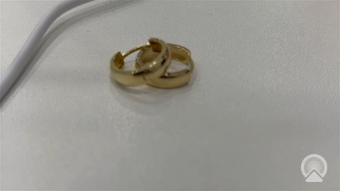 10KYellow Gold Plain Hoops Earring / Size: 4mmx12.8mm / Weight: 2.1GR / DQEH0PL4X12