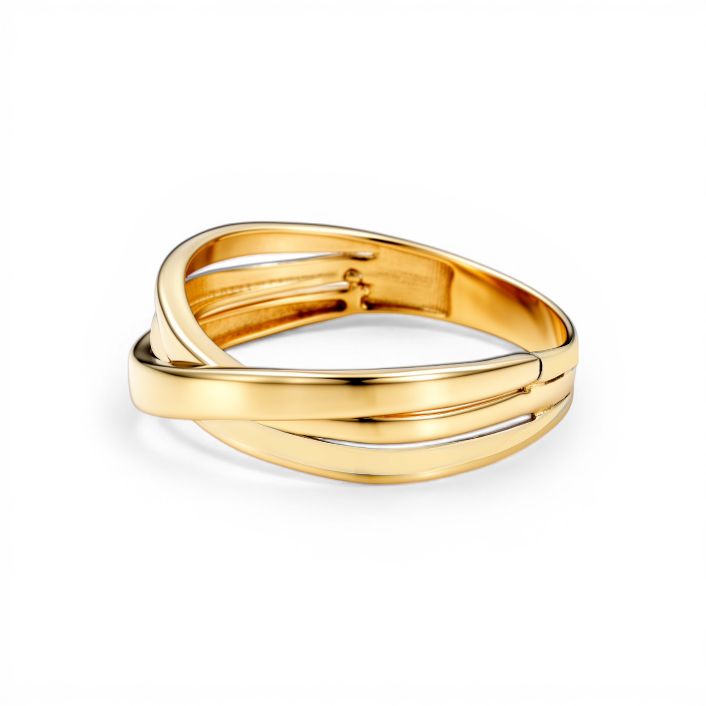 10K Yellow Gold Fashion Women's Ring with Cz / Size: 6 / Weight: 2.1 GR / DQWR0FS-67