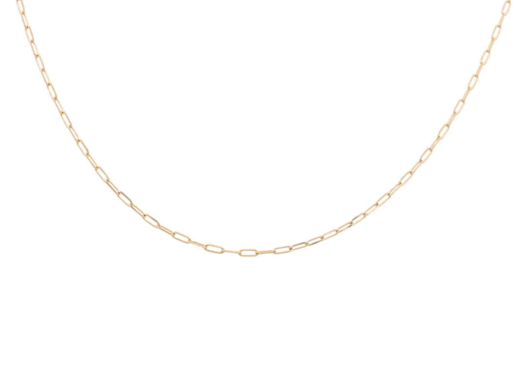 14K Yellow Gold Paper Clip Chain / Size: 1.5MM 16" / Weight: 2.3gr / LCACH4PC1.5-16
