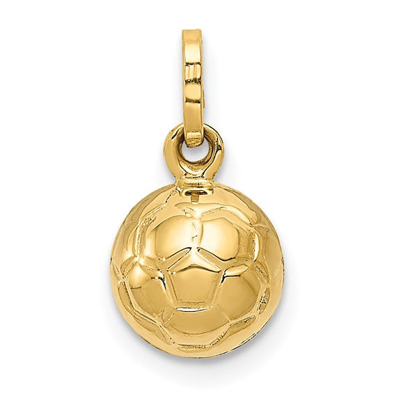 14K Yellow Gold Soccer Ball Pendant / Weight: 0.3 GR / XCH224