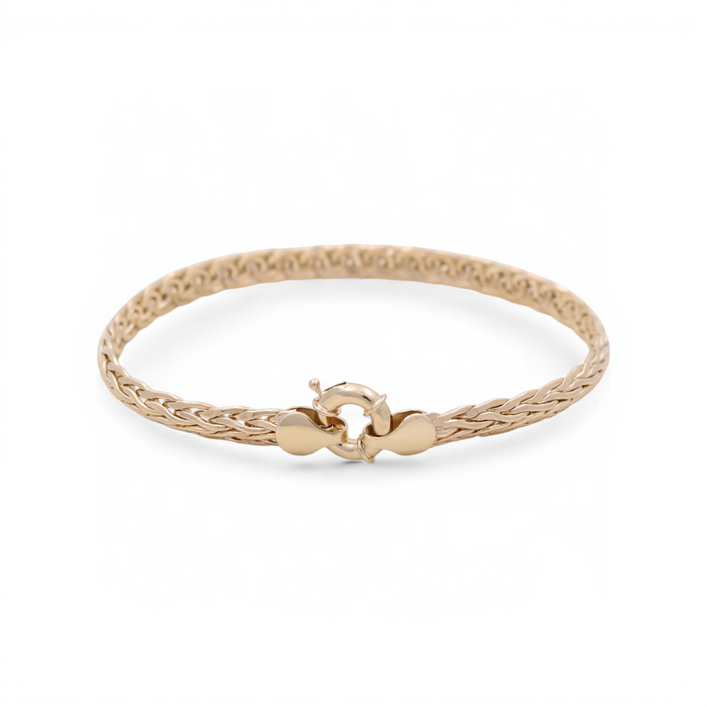 10K Yellow Gold Fancy Link Bracelet / Size: 7.5" / Weight: 4.5 GR / P10B-410